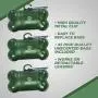 Lillian Ruff Dog Waste Bag Dispenser with Leash Clip Disposable Bag Holder for Pet Waste - 15 Leak Proof Unscented Poop Bags Included-3 Pc Pack Green Lillian Ruff Dog Waste Bag Dispenser with Leash Clip Disposable Bag Holder for Pet Waste - 15 Leak Proof Unscented Poop Bags Included-3 Pc Pack Green