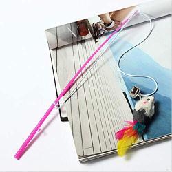 Woais Faux Mouse Roped Rod Dangle for Pet Fun Playing Tools Chaser Simulated Mice Funny Interactive Toy Cat Play Toy