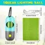 Weewooday 2 Pieces Portable Dog Poop Waste Bag Holder Dispenser Built-in LED Flashlight and 4 Rolls Leak-Proof Dog Poop Waste Bags with 1 Leash Clip and 1 Waste Knot Holder