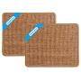 LSAIFATER 2 PCS Cat Scratching Mat, Natural Sisal Mat, Protect Carpets and Sofas (11.8x14.9 inch, Brown)