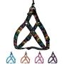 CollarDirect Floral Dog Harness Nylon Pattern Flower Print Step-in Soft Adjustable Pet Harnesses for Dogs Small Medium Large Puppy