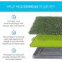 Dog Grass Pee Pad Potty - Artificial Grass Patch for Dogs - Pet Litter Box Training Pads Best for Puppy Indoor Turf - Fresh Fake Porch Lawn Toilet Mat Bathroom Tray - Doggie Trainer Balcony Patio Mats