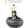 Alpha Paw Cozy Calming Dog Bed for Small Dogs - Comfy, Anti Anxiety Plush Dog Bed - Puppy Round Cuddler Pillow - Fluffy Warm Donut Dog Bed, Ultra Soft Vegan Fur Pet Beds