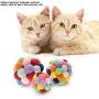 GLOGLOW Pet Balls Toys, Cat Colorful Handmade Plush Bouncy Ball with Catnip Interactive Bell Toys for Cats Kitten Training Playing Chewing GLOGLOW Pet Balls Toys, Cat Colorful Handmade Plush Bouncy Ball with Catnip Interactive Bell Toys for Cats Kitten Training Playing Chewing