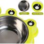 WANTKA Cat Bowl Dog Bowl Pet Stainless Steel Cat Food Water Bowl Non-Slip Rubber Base for Small Dogs Cats Animals