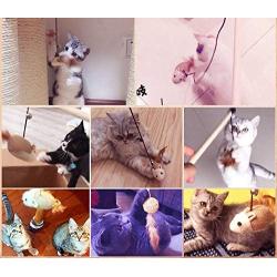 Pet Cat Toy Teaser Multi Color Bird Feather Goods for Cats Cat Catcher Teaser Stick Toys Cat Supplies