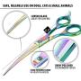 Sharf Professional 6.5'' Curved Rainbow Pet Grooming Scissors: Sharp 440c Japanese Clipping Shears for Dogs, Cats & Small Animals| Rainbow Series Hair Cutting/Clipping Scissors w/Easy Grip Handles
