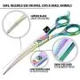 Sharf Professional 6.5'' Curved Rainbow Pet Grooming Scissors: Sharp 440c Japanese Clipping Shears for Dogs, Cats & Small Animals| Rainbow Series Hair Cutting/Clipping Scissors w/Easy Grip Handles