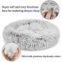 Katoggy Plush Donut Dog/Cat Bed, Round Self-Warm Calming Pet Bed, Cuddler Kennel Soft Puppy Sofa, Anti-Slip Bottom, Machine Washable