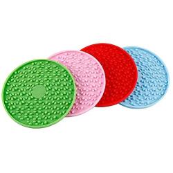 N/P Silicone Pet Dog Lick Pad Feeding Toys, Pet Bathing Distraction Pads,Slow Feeder Lick Mat with Strong Suction Outdoor