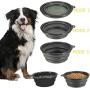 JPs Exchange Collapsible Dog Bowl, Portable and Foldable with Caribiner Clip for Travel (4 Pack)