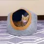 Kitty City Large Faux Leather Trimmed Felt Cat Cave, Felt Bed, Felt Lounge Kitty City Large Faux Leather Trimmed Felt Cat Cave, Felt Bed, Felt Lounge