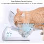 Double Cat Bowl with Stand, Transparent Pet Raised Plastic Bowls for Cat Small Dog