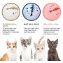 TOULIFLY Pet Cat Ball Toys, Interactive Cat Toy, Cat Toys Balls with Flash Light Ball, Catnip Ball, Interactive Kitten Exercise Bell Ball, Blue, Pink & White Complete Gift Set Party Bundle - 3 Pack
