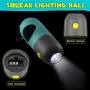 Weewooday 2 Pieces Portable Dog Poop Waste Bag Holder Dispenser Built-in LED Flashlight and 4 Rolls Leak-Proof Dog Poop Waste Bags with 1 Leash Clip and 1 Waste Knot Holder