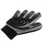 Elite Goods Pet Grooming Glove - Gentle De-Shedding Brush Glove - Double-Sided Award Winning Shedding, Bathing, Hair Remover Gloves - for Cats, Dogs, and Horses (Right Glove (Gray))