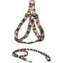 Jiu du Step in Dog Harness,Adjustable Buckle Easy Walking Dog Harnesses Vest with Leash,Soft Padded Nylon Anti-Choke Front Control No Pull Pet Lead Set for Puppy,Small,Medium,Large Dogs