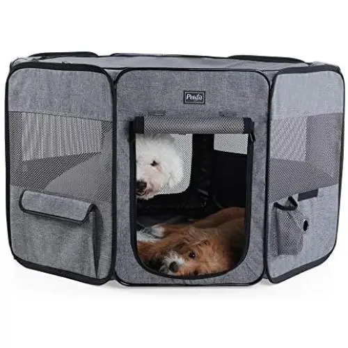 Petsfit Dog Playpen/Pet Playpen,Removable Zipper Top and Bottom, Foldable Exercise Pen, Outdoor Play Yard Use Petsfit Dog Playpen/Pet Playpen,Removable Zipper Top and Bottom, Foldable Exercise Pen, Outdoor Play Yard Use