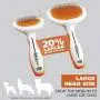 WAHL Premium Large Pet Slicker Brush with Ergronomic Rubber Grips for Comfortable Brushing of Dogs and Cats - Model 858407,Orange/White