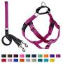 2 Hounds Design Freedom No-Pull Dog Harness and Leash, Adjustable Comfortable Control for Dog Walking, Made in USA (XSmall 5/8'') (Raspberry)