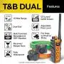 Dogtra T&B Dual Dial Dog Remote Training and Beeper Collar - 1.5-Mile-Long Range, Sports Upland Hunting, Fully Waterproof, Rechargeable, Static, Locate - Includes PetsTEK Trainer Clicker Dogtra T&B Dual Dial Dog Remote Training and Beeper Collar - 1.5-Mile-Long Range, Sports Upland Hunting, Fully Waterproof, Rechargeable, Static, Locate - Includes PetsTEK Trainer Clicker
