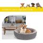 TPSKY Soft Pet Sleeper Round Pet Bed for Cats and Small Dogs (Grey,S)