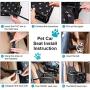 HIPPIH Dog Car Seats for Small Dogs, Collapsible Pet Booster Car Seat for Vehicles, Waterproof Puppy Car Seat Suitable for Medium Pets Under 11 lb, Upgraded