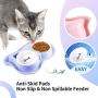 Bbrand Dressyougo Ceramics Double Dog Cat Bowl, Raised Lips No Spill Food and Water Feeder, Reduce Neck Stress, Dishwasher Safe