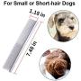 KABUDA 3 Pack Pet Comb, Chrome Electroplating Steel Combs in 3 Sizes (19 x 3 cm, 19 x 4 cm, 19 x 5 cm) for Dogs, Cats, and Other Pets with Different Lengths of Hair (Pack of 3)
