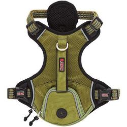 Dog Harness Kong Reflective Pocket Large Green