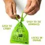 Compostable Dog Poop Bag, Small Size Pet Waste Bags with Handles for Small Dog Breeds. Biodegradable Poop Bags for Dogs, Unscented, Plant-Based. Highest ASTM D6400. (60 Count / 4 Refill Rolls)