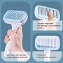 Self Cleaning Slicker Brush– Gently Removes Mats and Tangled Hair, The Professional Grooming Brush for Dogs and Cats with Short, Middle, Long Hair