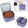 Teamoy Double Layer Dog Travel Bag with 2 Silicone Collapsible Bowls, 2 Food Carriers, 1 Water-Resistant Placemat, Pet Supplies Weekend Tote Organizer