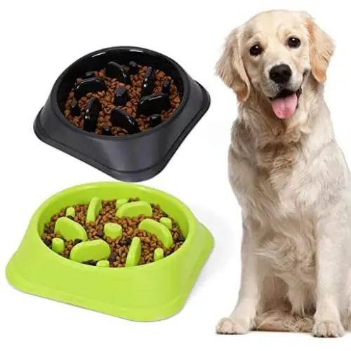 JASGOOD Dog Feeder Slow Eating Pet Bowl Eco-Friendly Durable Non-Toxic Preventing Choking Healthy Design Bowl for Dog Pet(2 Pack) JASGOOD Dog Feeder Slow Eating Pet Bowl Eco-Friendly Durable Non-Toxic Preventing Choking Healthy Design Bowl for Dog Pet(2 Pack)