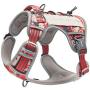 Auroth Tactical Dog Training Harness No Pulling Front Clip Leash Adhesion Reflective K9 Pet Working Vest Easy Control for Small Medium Large Dogs Red Camo L