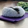 Poohoo Calming Faux Fur Donut Cuddler Dog Bed,Washable Round Cat Bed Pillow Cuddler Gradient Color(23''/30'') for Small Medium Dogs (M 23'', Blue)