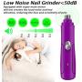 Dog Nail Grinder Pet Nail Grinder Upgraded Professional 4-Port Rechargeable Pet Nail Trimmer Electric Low Noise Dog Nail Clipper Trimmer Painless Paw Grooming&Smoothing for Small Medium Large Dog&Cat
