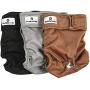 Pet Parents Large Washable Dog Diapers & Pawtect Pads Bundle - Doggie Diapers, Color: Natural, and Black Large Dog Diapers 3 Total Premium Washable Dog Diapers & 2 Total Premium Pee Pads for Dogs