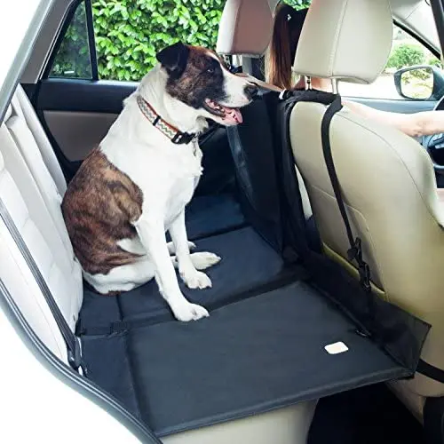 FrontPet Backseat Pet Bridge, Dog Car Back-Seat Extender Platform, Seat Cover Divider Barrier, Ideal for Trucks, SUVs, and Full Sized Sedans FrontPet Backseat Pet Bridge, Dog Car Back-Seat Extender Platform, Seat Cover Divider Barrier, Ideal for Trucks, SUVs, and Full Sized Sedans