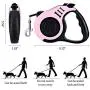 Weewooday Valentines Day Dog Harness with Retractable Leash Pink Plaid Puppy Vest Harness for Small Medium Pet Dogs