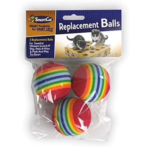 Pioneer Pet Toy Box Balls for Cat Colors may vary, 3 Count