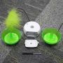 ocijf179 Cat Toy LED Light Electrical Feather Ball Pet Cats Kitten Teaser Stick Interactive Toy - Orange White