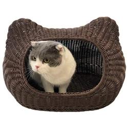 mellowY - Handmade Wicker cat Bed, cat Bed Basket, cat cave