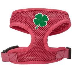 Mirage Pet Products Shamrock Screen Print Soft Mesh Dog Harnesses, Small, Pink