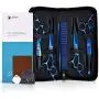 EVEN Professional Dog Grooming Scissors Set for Cats and Dogs-9CR Coated Steel, Safety Kit- Straight and Thinning Shears, Curved Up Shears , Metal Pet Comb, Scissor Sharpener and Case-Pet Fur Care EVEN Professional Dog Grooming Scissors Set for Cats and Dogs-9CR Coated Steel, Safety Kit- Straight and Thinning Shears, Curved Up Shears , Metal Pet Comb, Scissor Sharpener and Case-Pet Fur Care