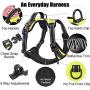 IMIFUN No Pull Dog Harness,Adjustable Pet Reflective Oxford Soft Vest for Small Medium Large Dog Easy Control Harness (Yellow, XL，Chest 25.6-35.4‘’)