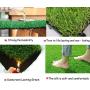 Hamiledyi Artificial Rabbit Grass Mat,Dog Grass Pee Pads,Artificial Turf Pet Grass Mat for Puppy Potty Bunny Chinchilla Guinea Pig TrainerFloor Plastic Mats Feet Pads Indoor Outdoor Fake Grass 2pcs