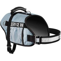 Service Dog Vest Harness for Medium and Large Dogs of All Breed with Grip Handle, Reflective Safety Strap and Side Certification Display Pockets