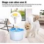 THMY Pet Water Fountain,1.6L Silent Automatic Cat & Dog Water Dispenser with 3-Layer Pet Drinker,Blue