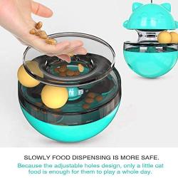 QAZSE Cat Puzzle Feeder Toy Tumbler Treat Interactive Food Dispenser Slow Feeding Cat Toy with Cat Wand